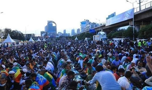 Ethiopian Muslims attend Ramadan grand street Iftar in Addis Ababa