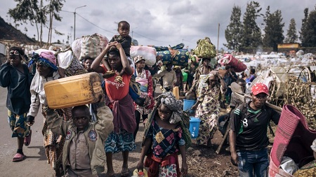 Thousands flee as warfare increases in the eastern DRC