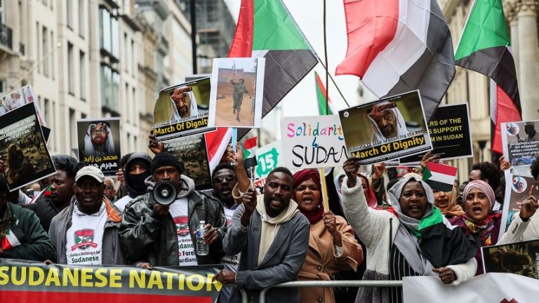 London demonstrators support Sudan