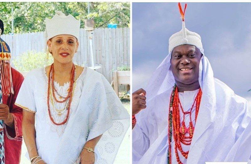 HRH Ifabunmi Adefunmi, YeyeOba of Oyotunji Kingdom and His Imperial Majesty, Oba Enitan Adeyeye Babatunde Ogunwusi, Ojaja II, the Ooni of Ife
