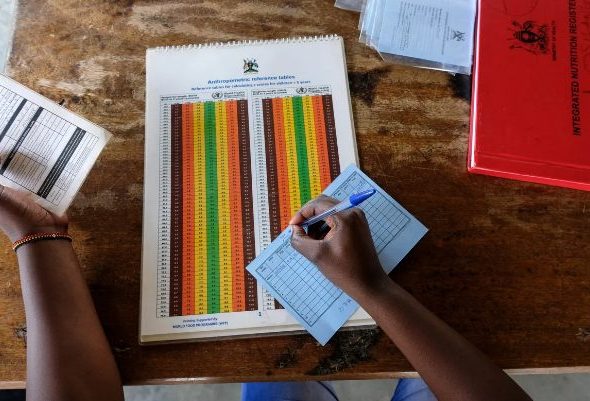 Records during a nutrition screening at a health center in Karamoja region, Uganda.Photographer: Hajarah Nalwadda/Getty Images