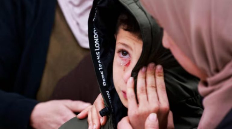 Mustafa Bani Odeh, eight, survived an attack by Israeli soldiers that killed his parents and two siblings in the occupied West Bank. AFP
