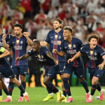 Soccer Football - UEFA Champions League - Final - Paris St Germain v Arsenal - Puskas Arena, Budapest, Hungary - May 30, 2026 Paris St Germain players celebrate after winning the UEFA Champions League REUTERS/Angelika Warmuth