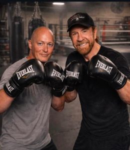 Adam Richards and a friend