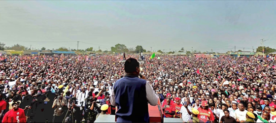 Hichilema rallies thousands ahead of Zambia's presidential poll.